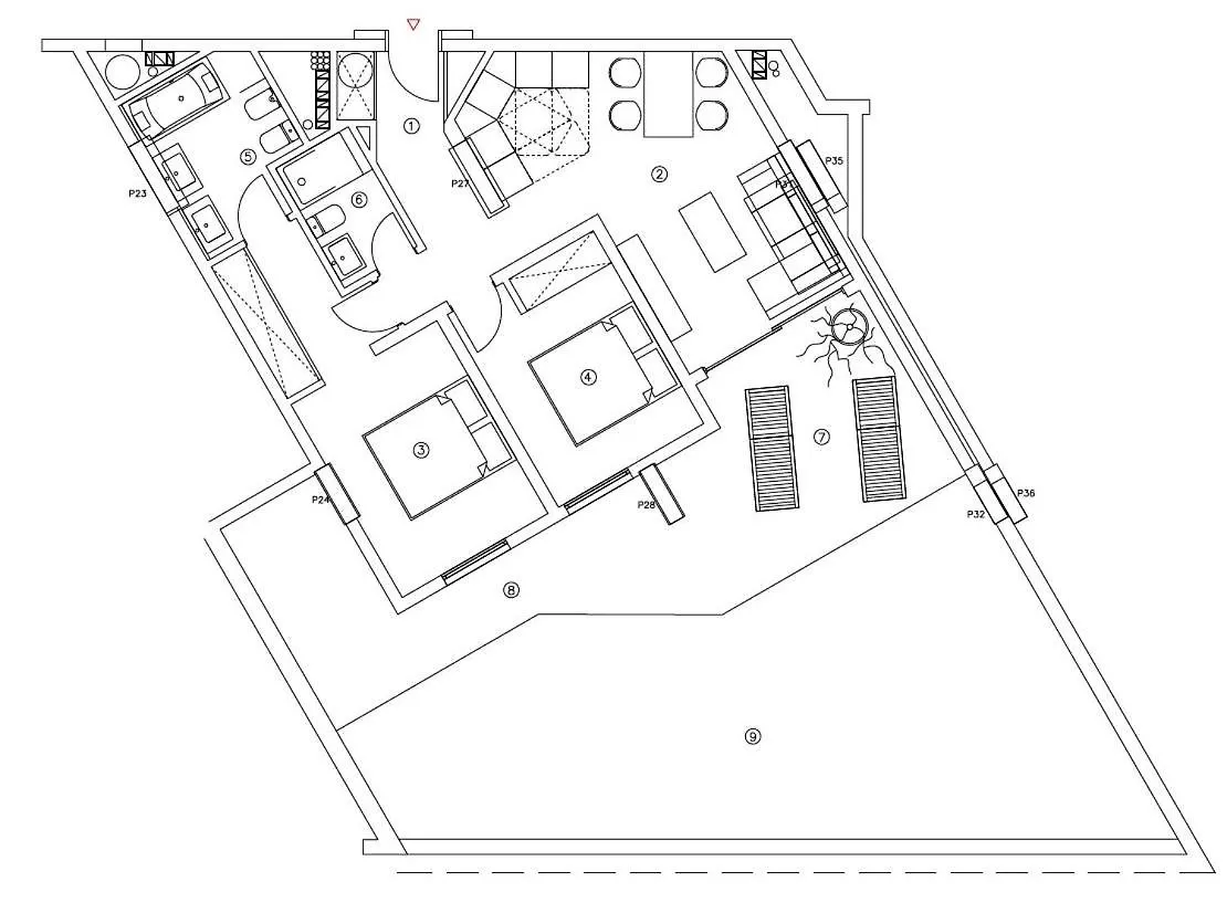 Deluxe 2 Bedrooms With Chillout Terrace Playa Paraiso  Apartment